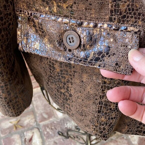 Alfred Dunner Button Down Fully Lined Snake Print Jacket Size 18 - Picture 6 of 11